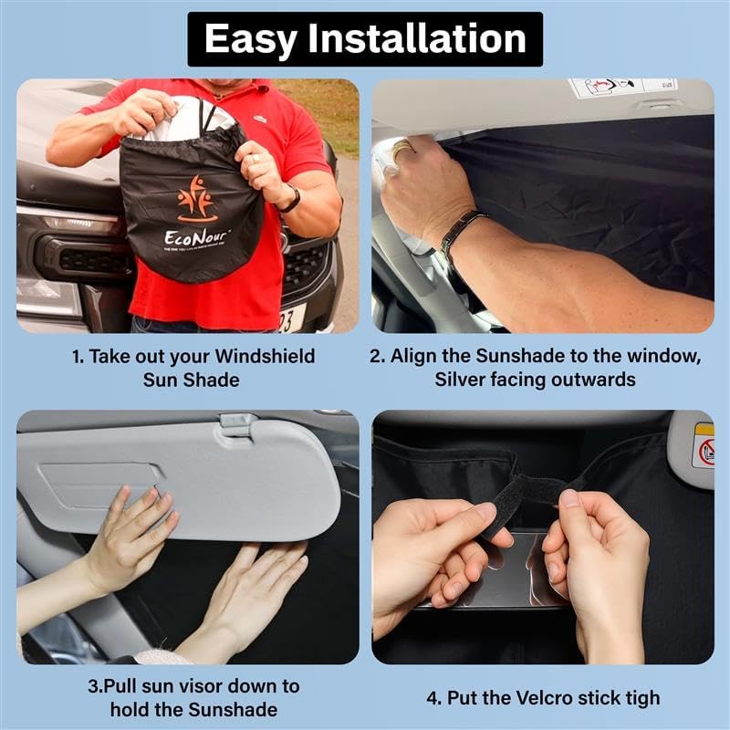 for Subaru Outback 2020-2024 2025 Car Windshield Sunshade - EcoNour 240T Polyester Material Cars Sun Visor Reflector - Blocks UV Rays - Foldable Sunshade Interior Protection Accessories