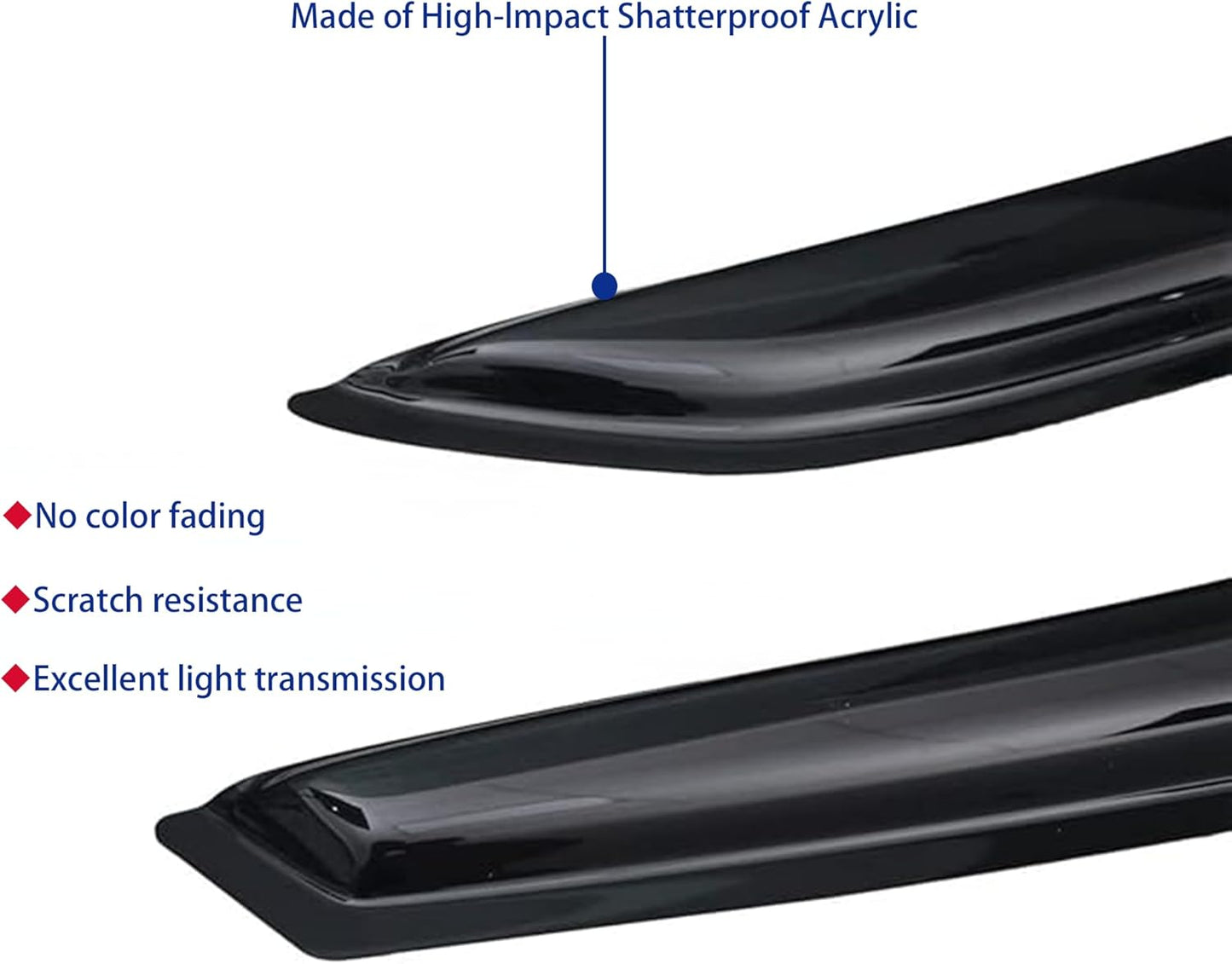 Window Visors Rain Guards fits 2013-2022 Buick Encore (Excludes Encore GX), Out-Channel Window Wind Deflectors Vent Shades for 14-22 Trax, Dark Smoke, 2014 2015 2016 2017 2018 2019 2020 2021