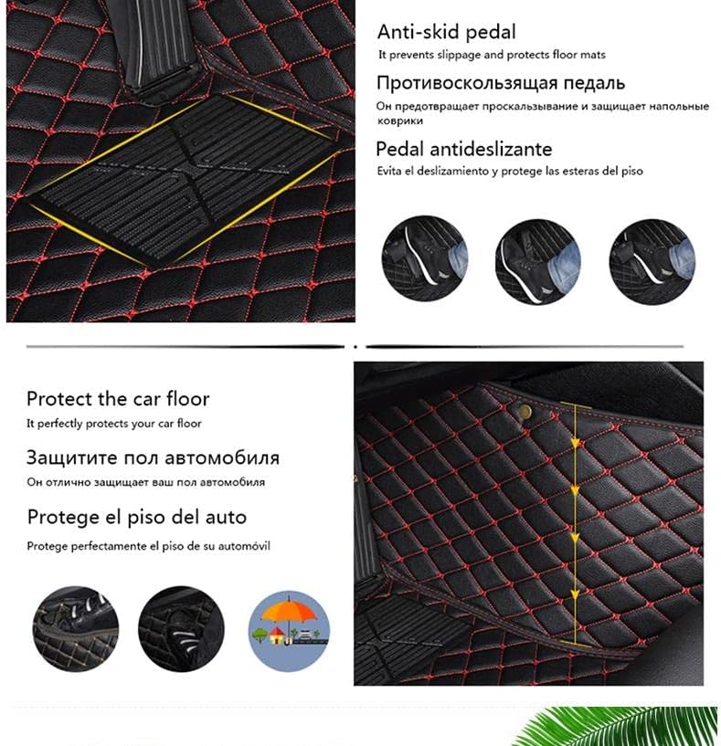 Custom Car Floor Mat Compatible with BMW Mercedes-Benz Toyota Cadillac Lexus Honda Infiniti Nissan Hyundai Kia Audi All Models Cars Sedans SUVs Automotive Mats (Edge Gray Middle Black Beige)