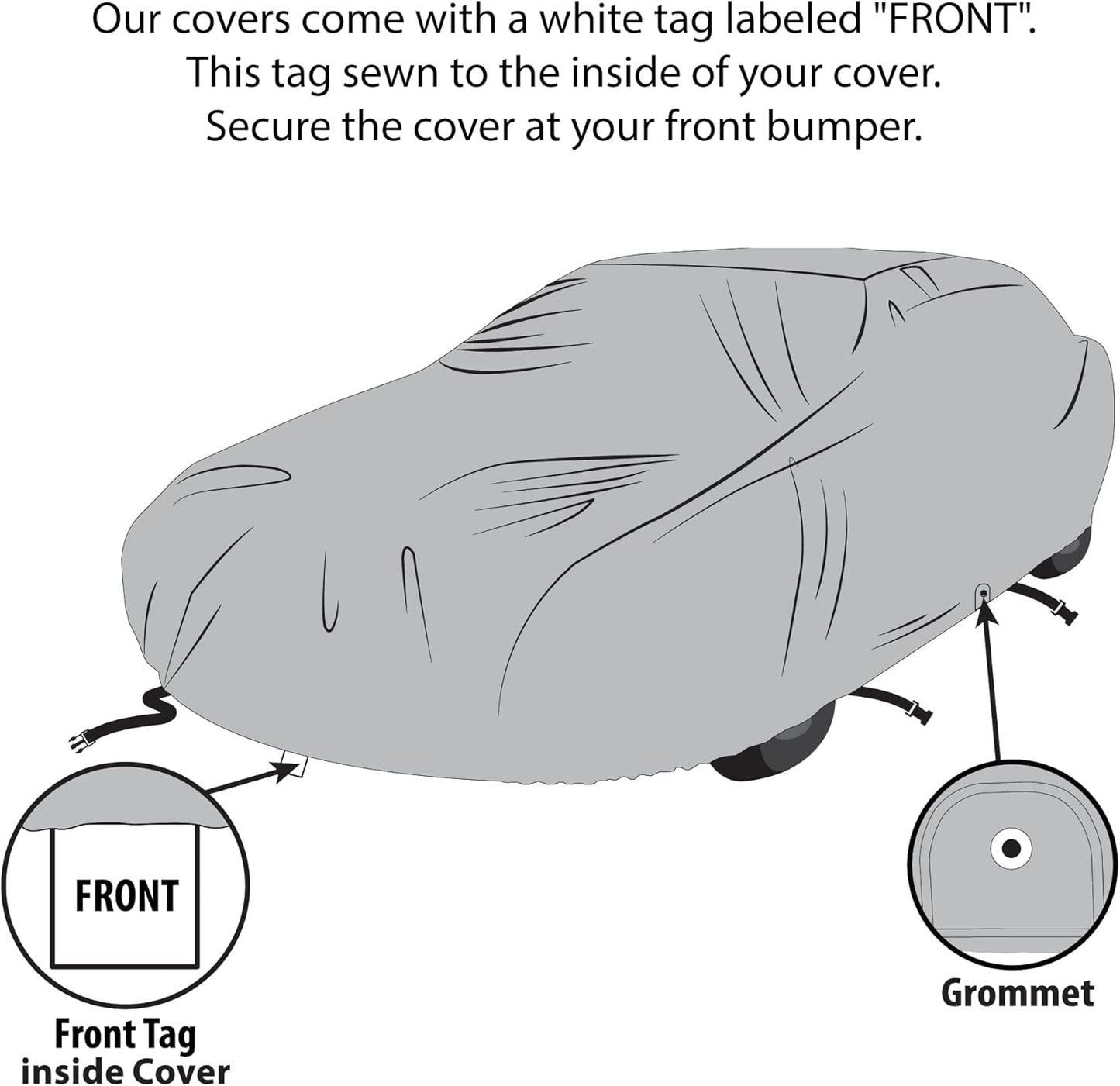 5 Layer Car Cover for Lincoln Mark V 1977-1979 Coupe 2-Door Semi Custom Fit Full Coverage Heavy Duty All Weather Protection Breathable Dust Wind Shield