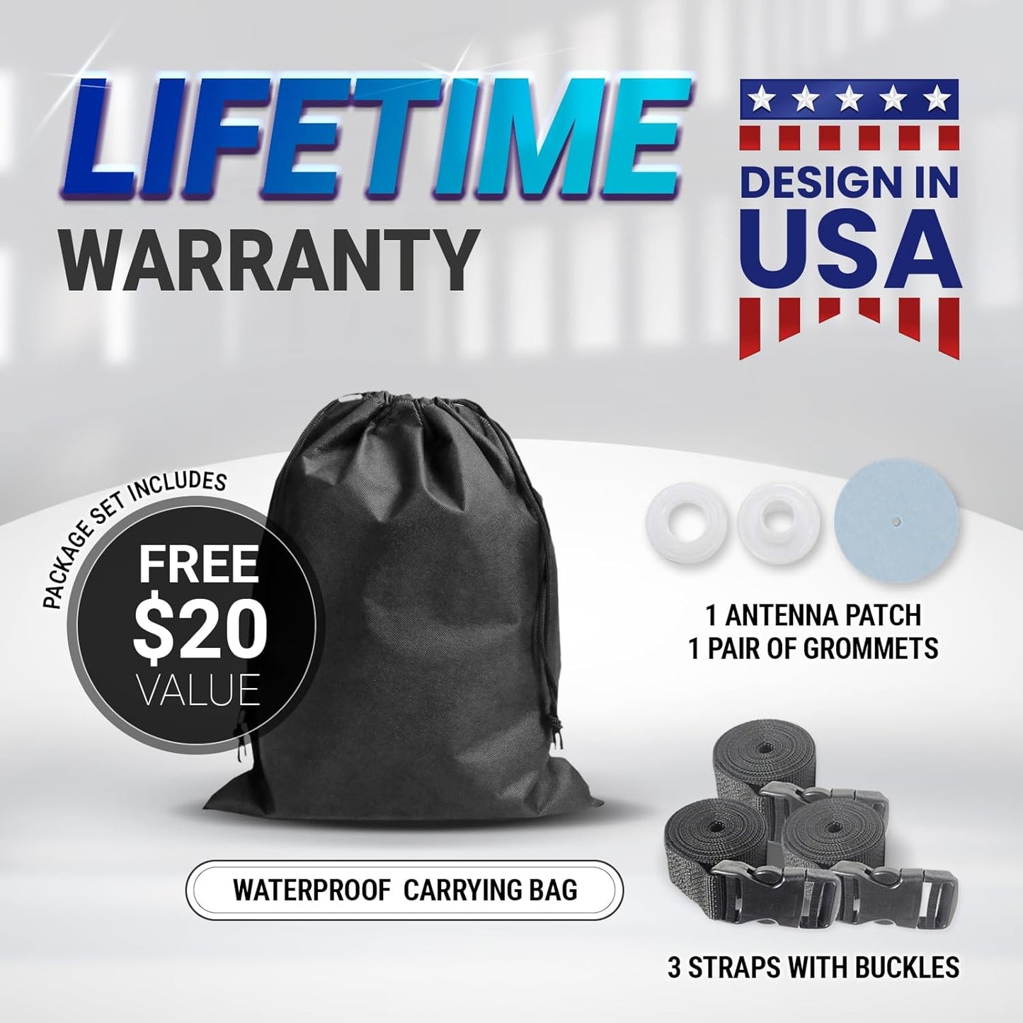 iCarCover Premium Car Cover for 1959-1961 Chevy Kingswood Heavy Duty Waterproof All-Weather Automobiles Custom Fit Indoor Outdoor UV Snow Protection Covers with Straps and Bag