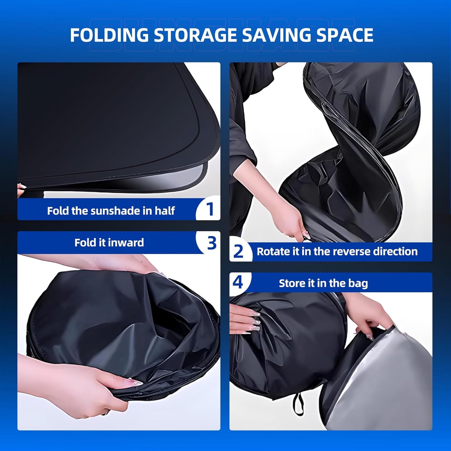 Windshield Sun Shade for Ni-ss-an Frontier 2022-2025 2026 Foldable Sunshade Custom Fit Front Window Car Interior Accessories Protector Blocks UV Rays