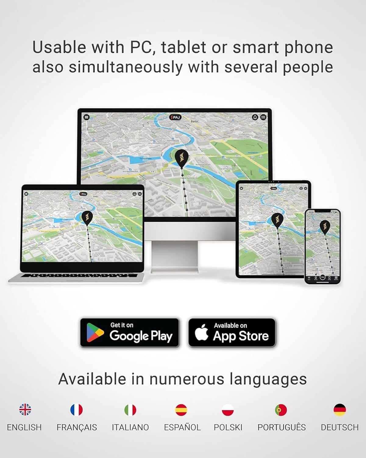 PAJ GPS COMPACT Finder 4G - GPS Tracker for Cars, Motorcycles and Trucks - Up to 20 Days Battery Life - Tracking Device for Theft Protection with Live Tracking, Alarm Notification in case of Emergency