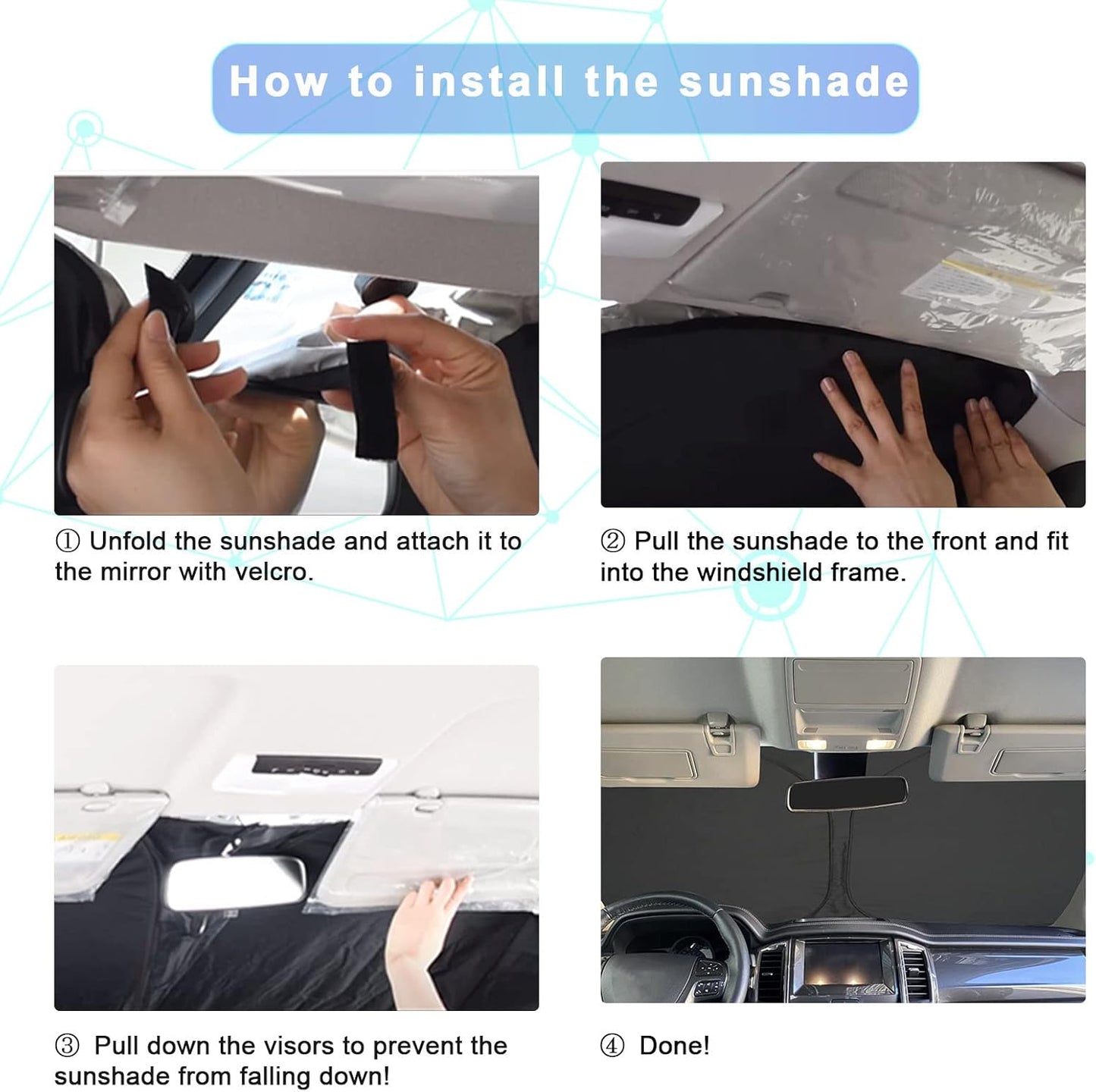 SXCY for 2024 2025 Subaru Crosstrek Windshield Sunshade 2024 2025 Crosstrek Premium, Sport, Limited Accessories 2024 2025 Subaru Crosstrek Sunshade Foldable Sun Shield 2025 Crosstrek Limited Sunshade