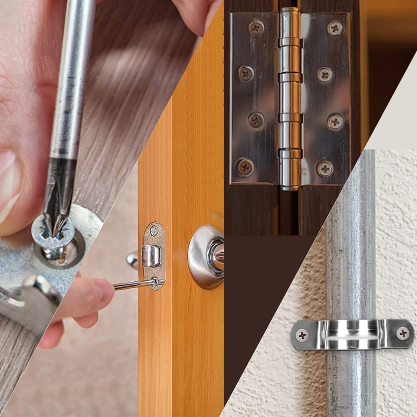 #14 x 1-1/4" Wood Screw 100Pcs 18-8 (304) Stainless Steel Screws Flat Head Phillips Fast Self Tapping Drywall Screws by SG TZH