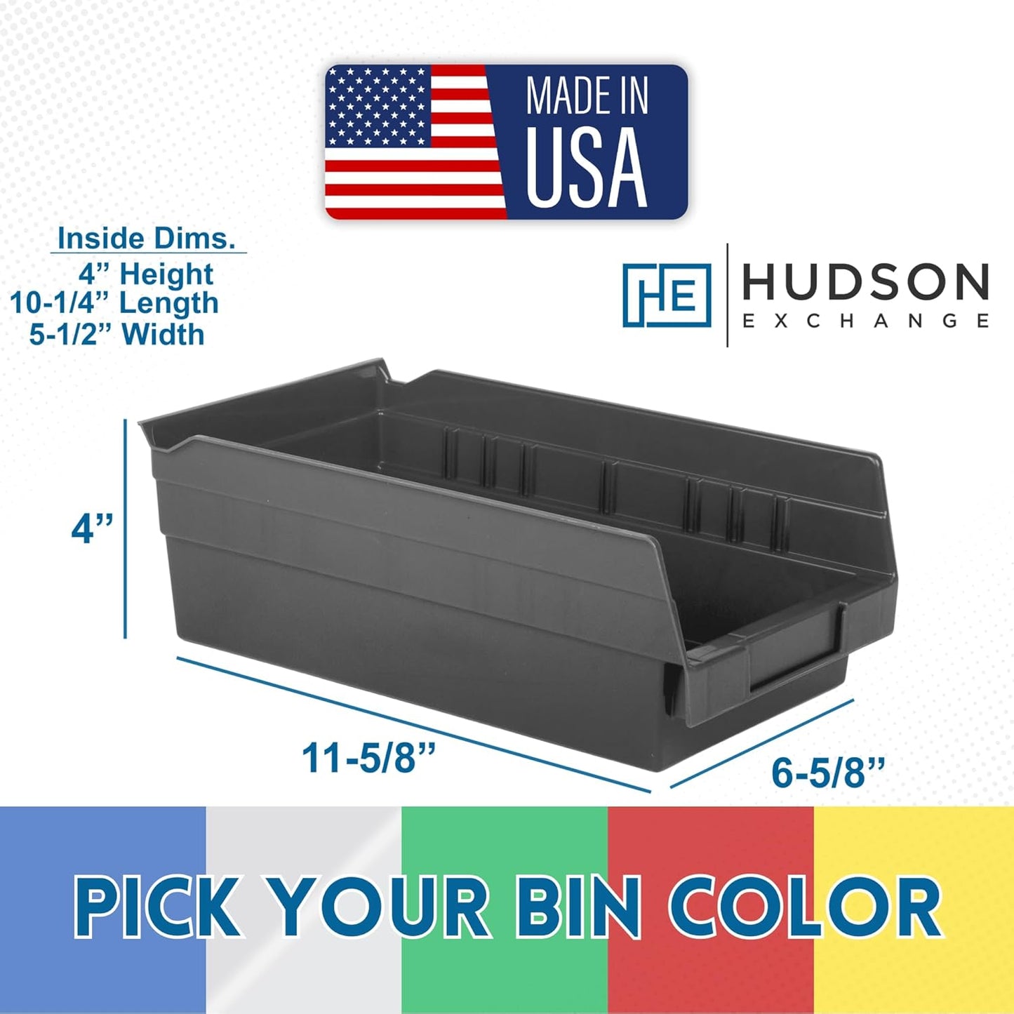 Hudson Exchange 36x14x74, 12-Tier (60 Bins Included), Industrial Wire Shelving Unit with Storage Shelf Bins, Chrome Rack (Yellow)
