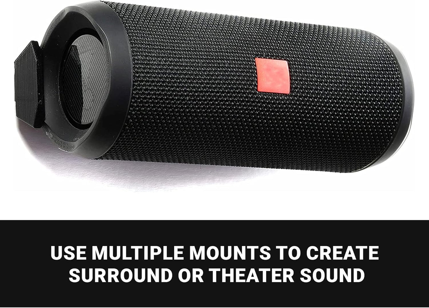 Spartan Mounts Compatible with JBL Flip 4 Bluetooth Speakers | Low Profile Wall Mount Anywhere Design for Home, Office, Studio, Garage, Dorm, Patio, Auto, Boat, Golf Cart | Made in USA