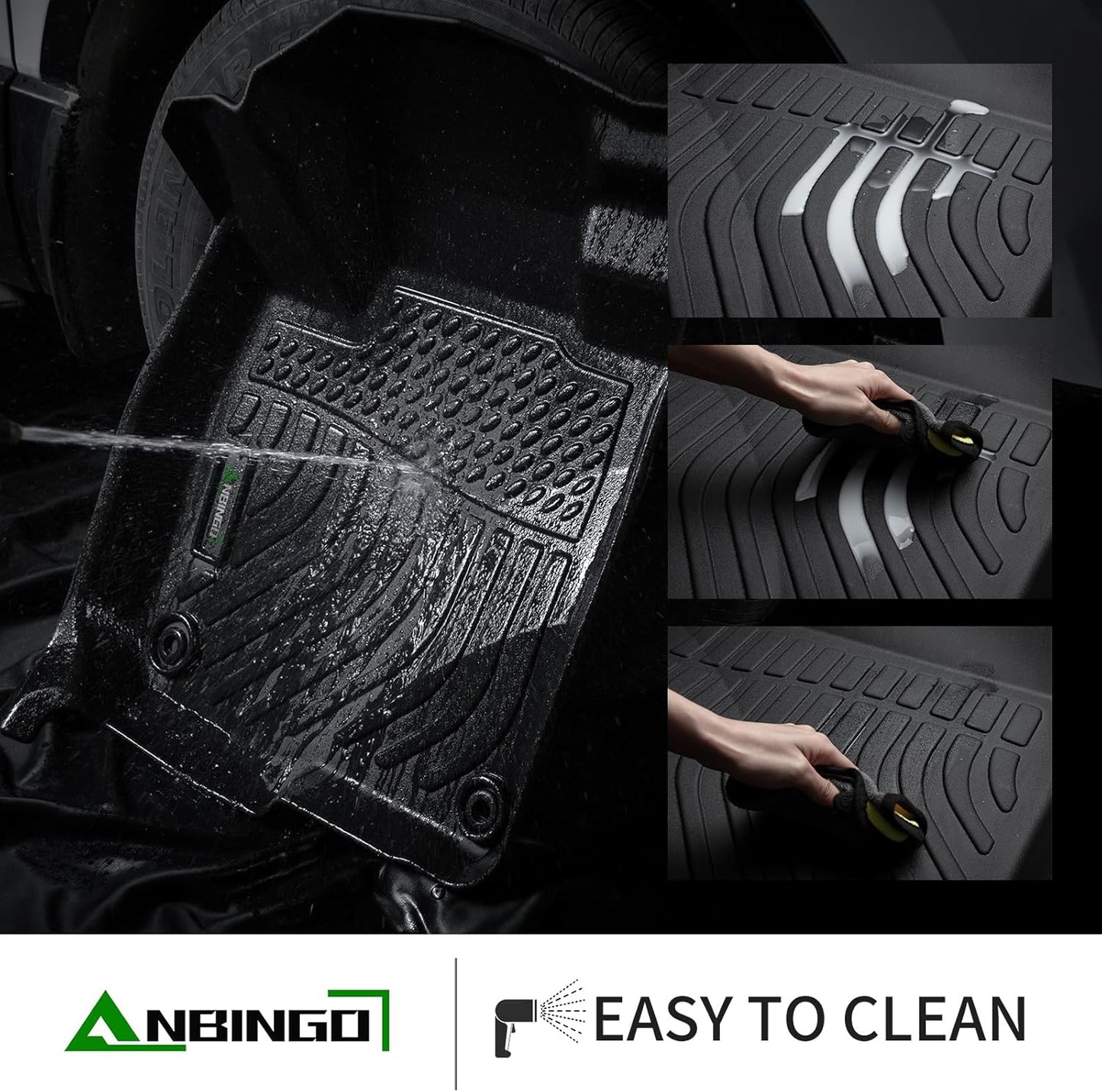ANBINGO®-Floor Mats for 2025 2026 Chevy Equinox (Not for EV) & GMC Terrain 2025,All Weather TPE Protection Equinox Floor Mats 1st & 2nd Row Floor Liners for 2025 Chevy Equinox Accessories