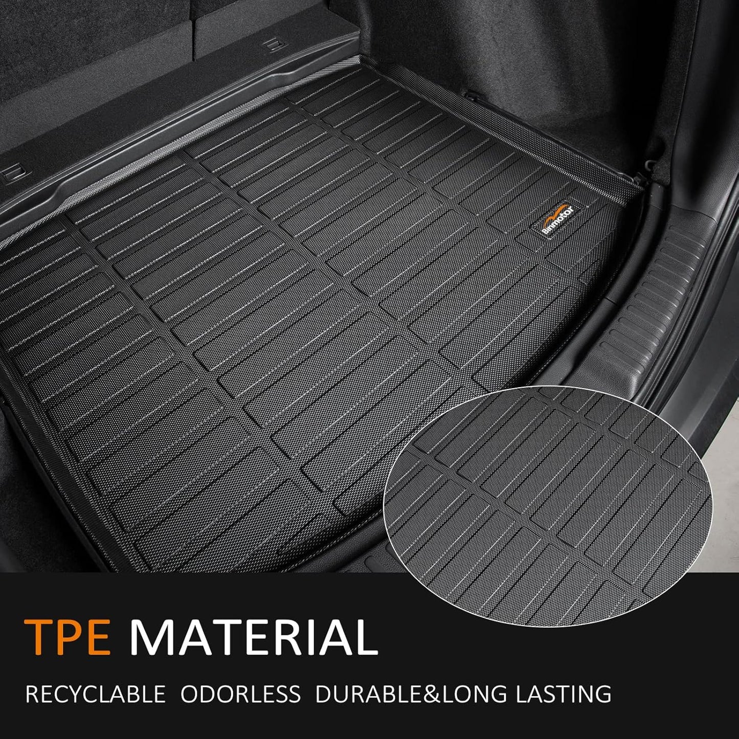 Binmotor-Floor Mats & Cargo Liner for Nissan Murano 2024-2017.5 S | SL | SV | Midnight Edition | Platinum, All Weather Heavy Duty Car Floor Liners-Black for Murano Accessories