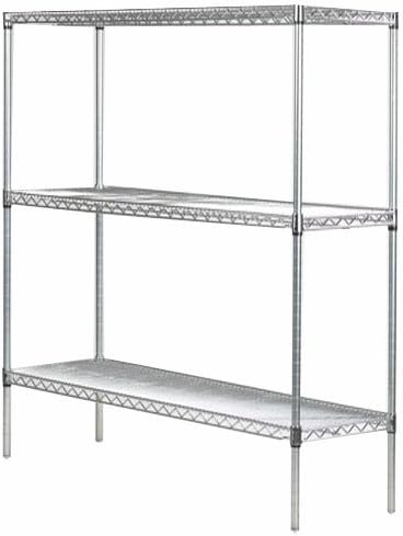 Omega 24" Deep x 48" Wide x 96" High 3 Tier Gray Starter Shelving Unit