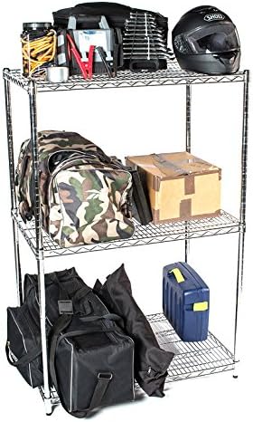 Omega 24" Deep x 60" Wide x 54" High 3 Tier Chrome Starter Shelving Unit