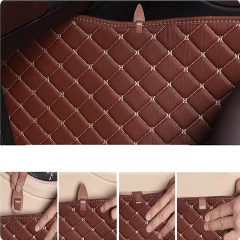 Custom All-Weather Protection Luxury Leather Floor Mats for Cars SUVs Trucks According Anti-Slip Leather Floor mats ﻿ (14,Wine Red)