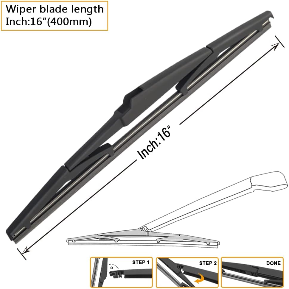 AUTOBOO 26"+19" Windshield Wipers with 16" Rear Wiper Blade Sets Replacement for 2010 2011 2012 2013 2014 2015 Toyota Prius -Original Factory Quality (Pack of 3)