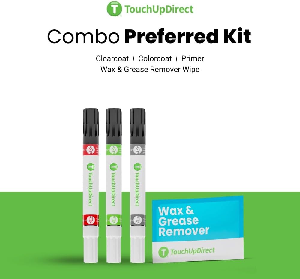 TouchUpDirect 6X3 Lunar Rock Compatible with Toyota Exact Match Touch Up Paint Combo - Preferred Kit