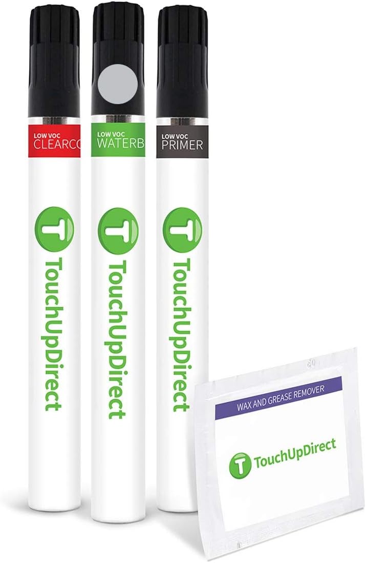 TouchUpDirect 1D6 Silver Sky Metallic Compatible with Toyota Exact Match Touch Up Paint Brush - Preferred Kit