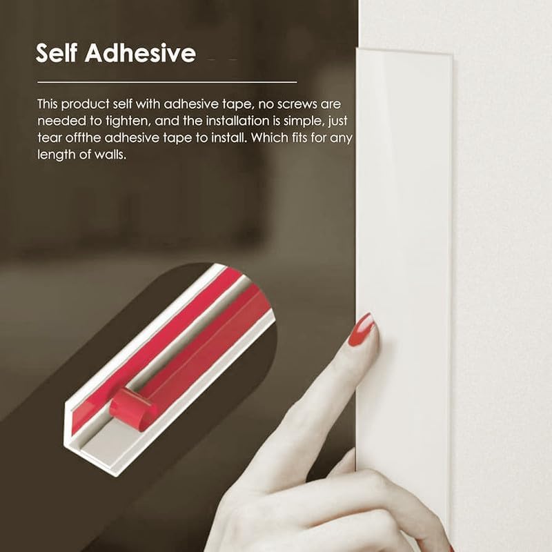 Proflex Wall Corner Protector - Pack of 6 Self Adhesive Corner Guards for Walls Edge Protection - 1-1/2 inch x 48 inch, Brushed Aluminum – Easy to Apply – No Tools Needed