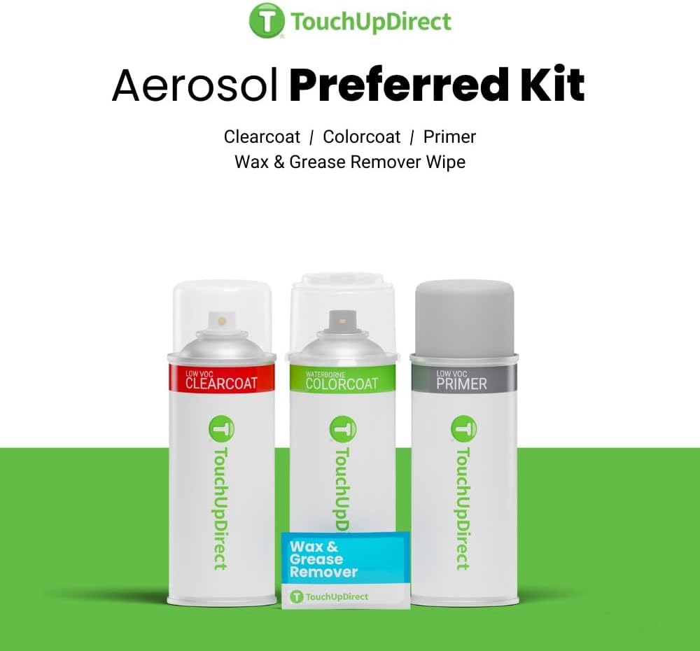 TouchUpDirect 040 Super White Compatible with Toyota Exact Match Touch Up Paint Aerosol - Preferred Kit