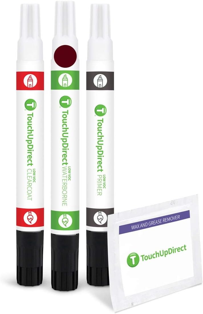 TouchUpDirect 3T3 Ruby Flare Pearl Compatible with Toyota Exact Match Touch Up Paint Combo - Preferred Kit