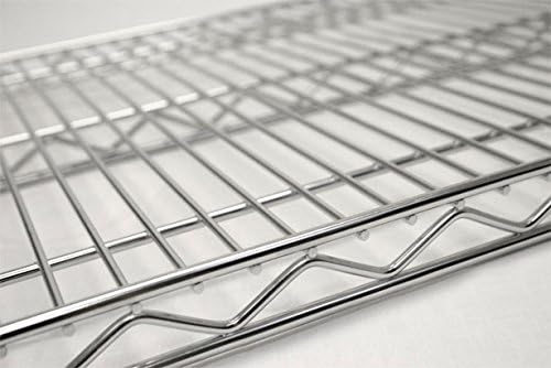 Omega 30" Deep x 36" Wide x 86" High 3 Tier Chrome Starter Shelving Unit