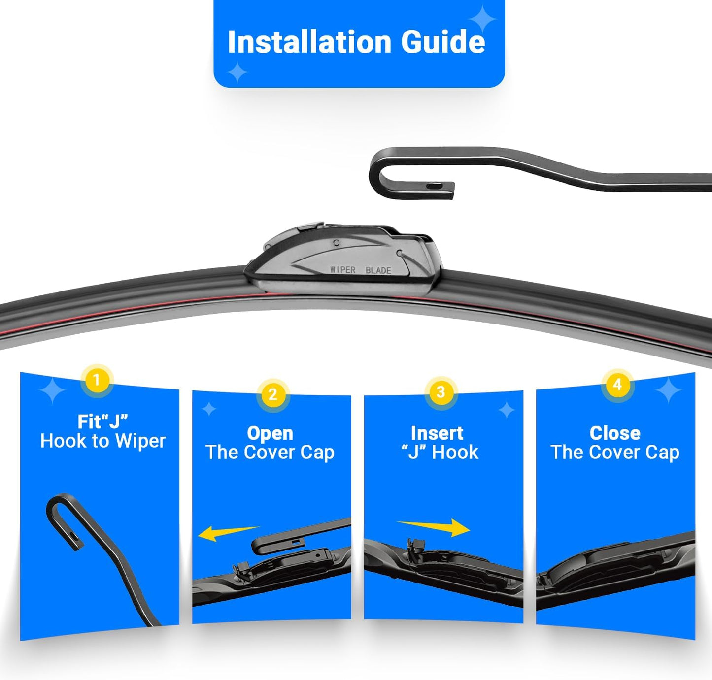 Windshield Wiper Blades Replacement for Scion xB 2008 2009 2010 2011 2012 2013 2014 2015 Original Factory Quality Front Rear Wipers Blade Set for My Car - 22" 20" 14" (Pack of 3)