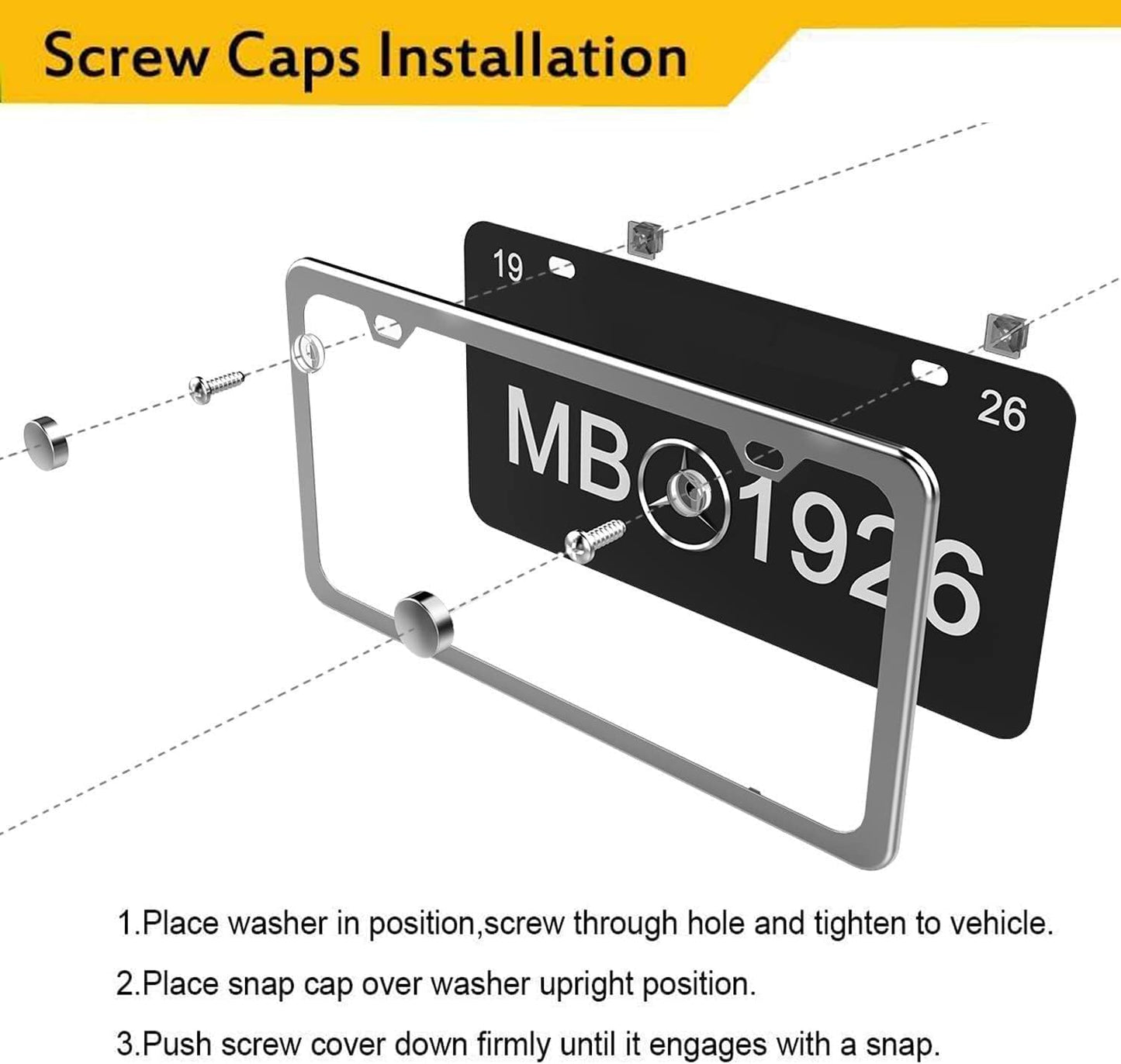 Sage Green Floral License Plate Frame Plant Flowers Stainless Steel License Plate Frames Holder Covers Rust-Proof Auto Parts Decoration with Screws License Plate Holder for Car Accessories 12x6 Inch
