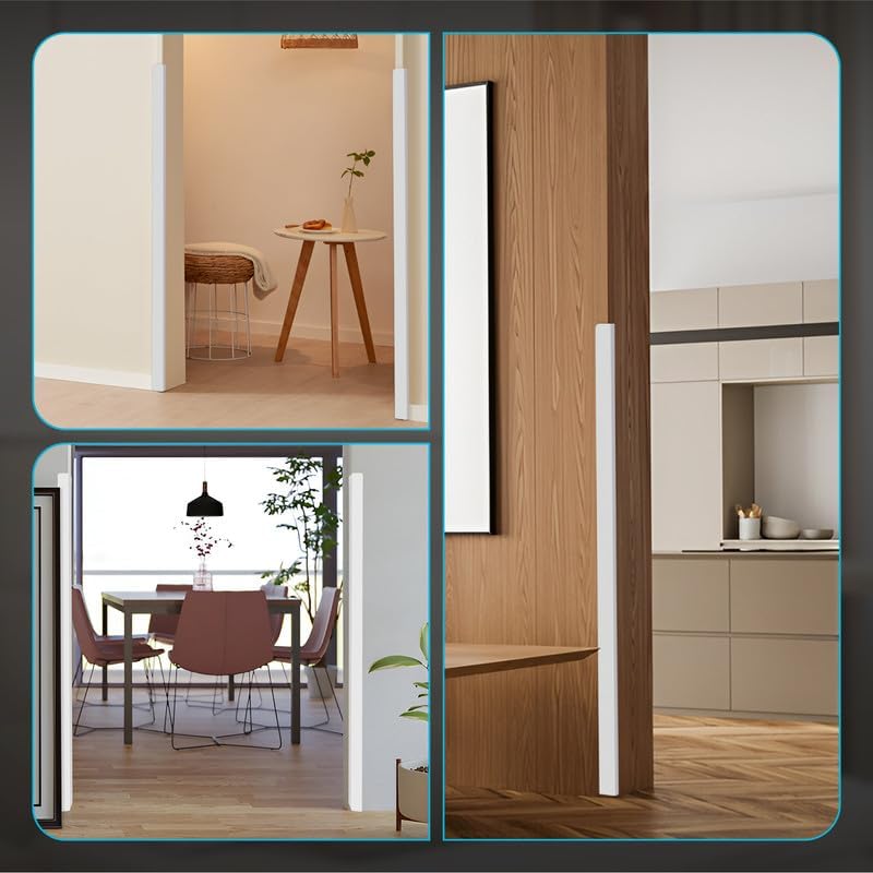 Proflex Wall Corner Protector - Pack of 6 Self Adhesive Corner Guards for Walls Edge Protection - 2 inch x 48 inch, White Textured – Easy to Apply – No Tools Needed