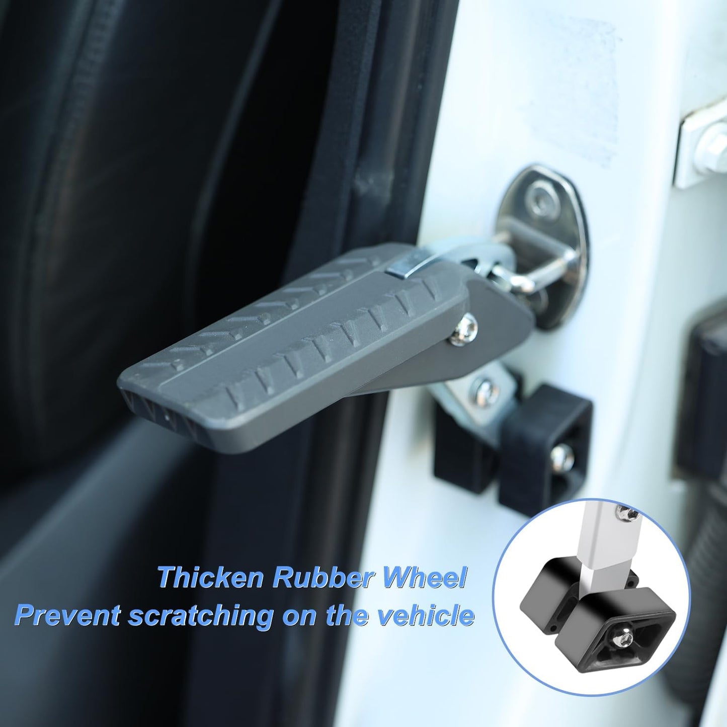 COWVIE Foldable Car Door Step Stand Pedal - Access to Vehicle's Roof Stand Pedal for Most SUV Truck Jeep, Max Load 400 Lbs