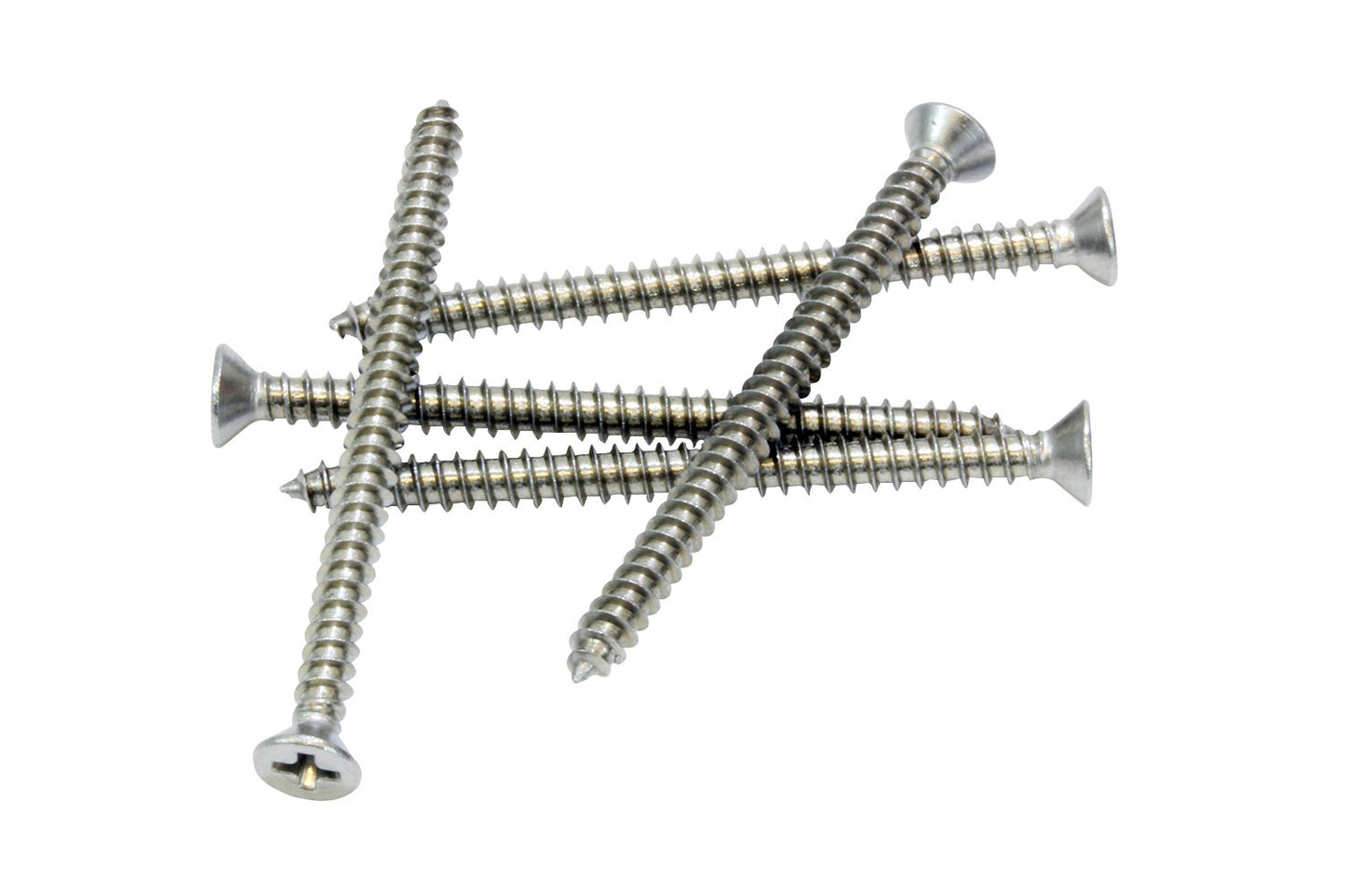 Bolt Dropper #4 x 1-1/2" Stainless Steel Flat Head Phillips Wood Screw, (100 pc), 18-8 (304) Stainless Steel Sheet Metal Screws - Type A Point, Plain Finish