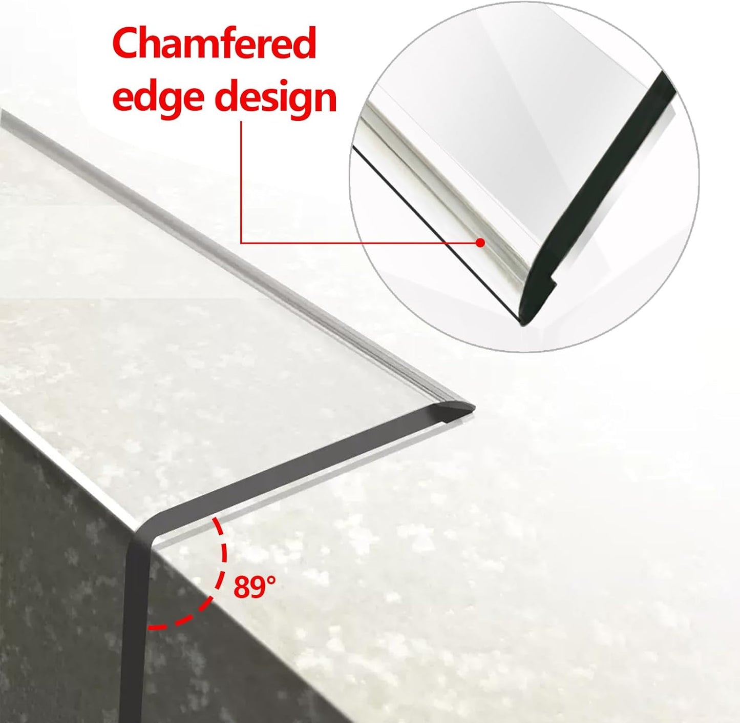 Wall Corner Protector - 4PCS, 39.4"x1.18" - Self Adhesive Clear Corner Protectors for Walls, Cabinet Doors, Edge Protector Trim; Easy to Install Corner Guards for Walls (100cm x 3cm)