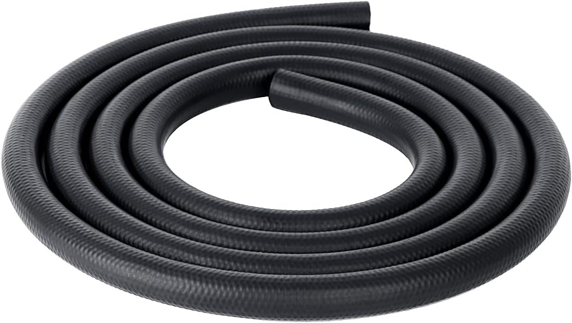 LokoCar Rubber Fuel Hose Line Push Lock 5/8" ID SAE 30R7 NBR 10ft 300PSI Black