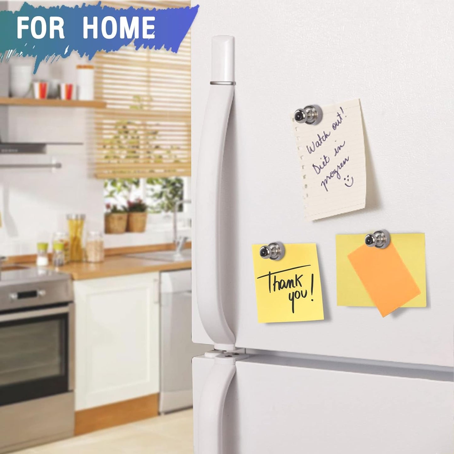 200 Pcs Neodymium Fridge Magnets, Strong Magnets for Whiteboard, Push Pin Magnets, Refrigerator Magnets Small Strong Neodymium Magnet for Office, Kitchen, Adults, Home