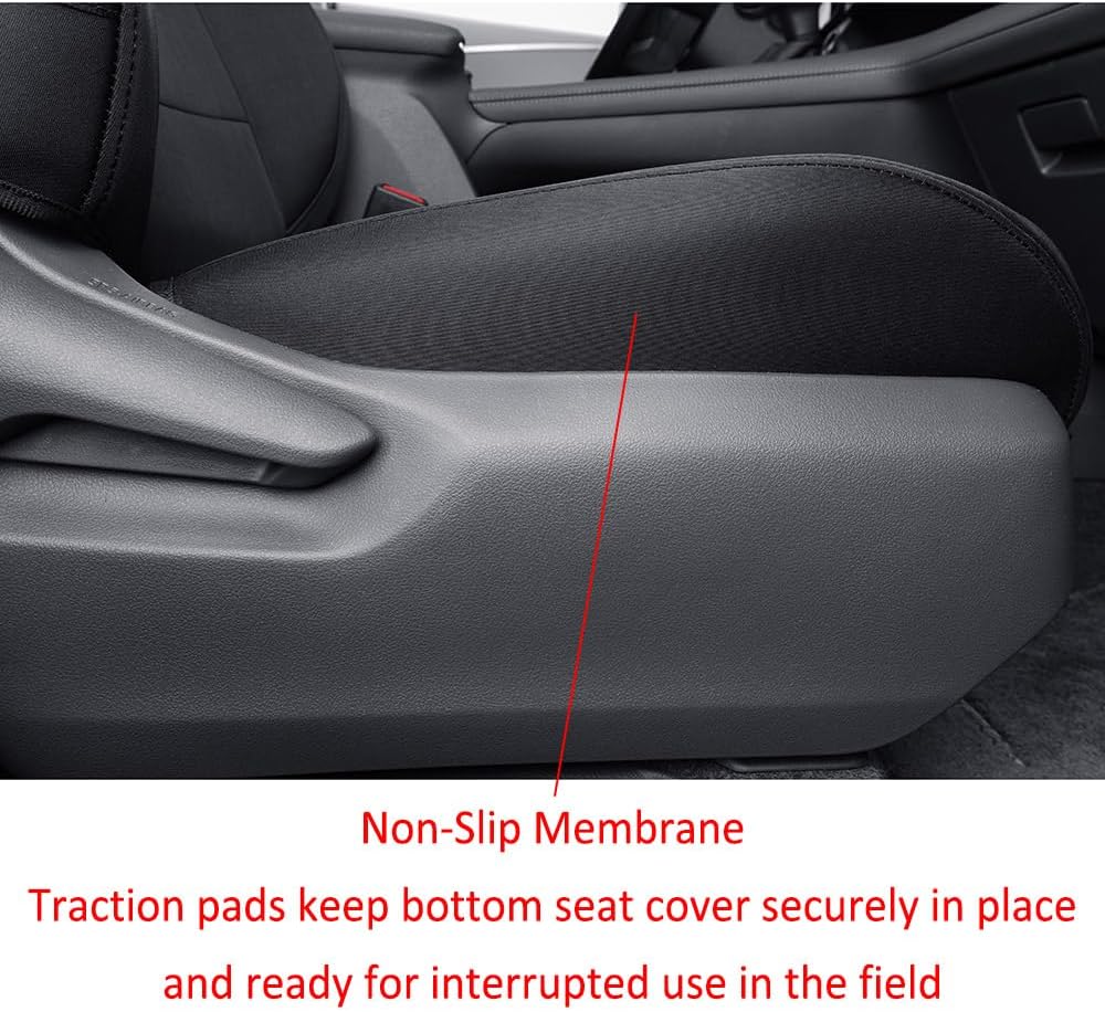 EKR Sienna Seat Covers for 2021-2025 Toyota Sienna Limited,Platinum,2nd Row Captain Chairs with Legrest 7 Seats,Automotive Seat Covers,Car Seat Cover Full Set,Neoprene (Black)
