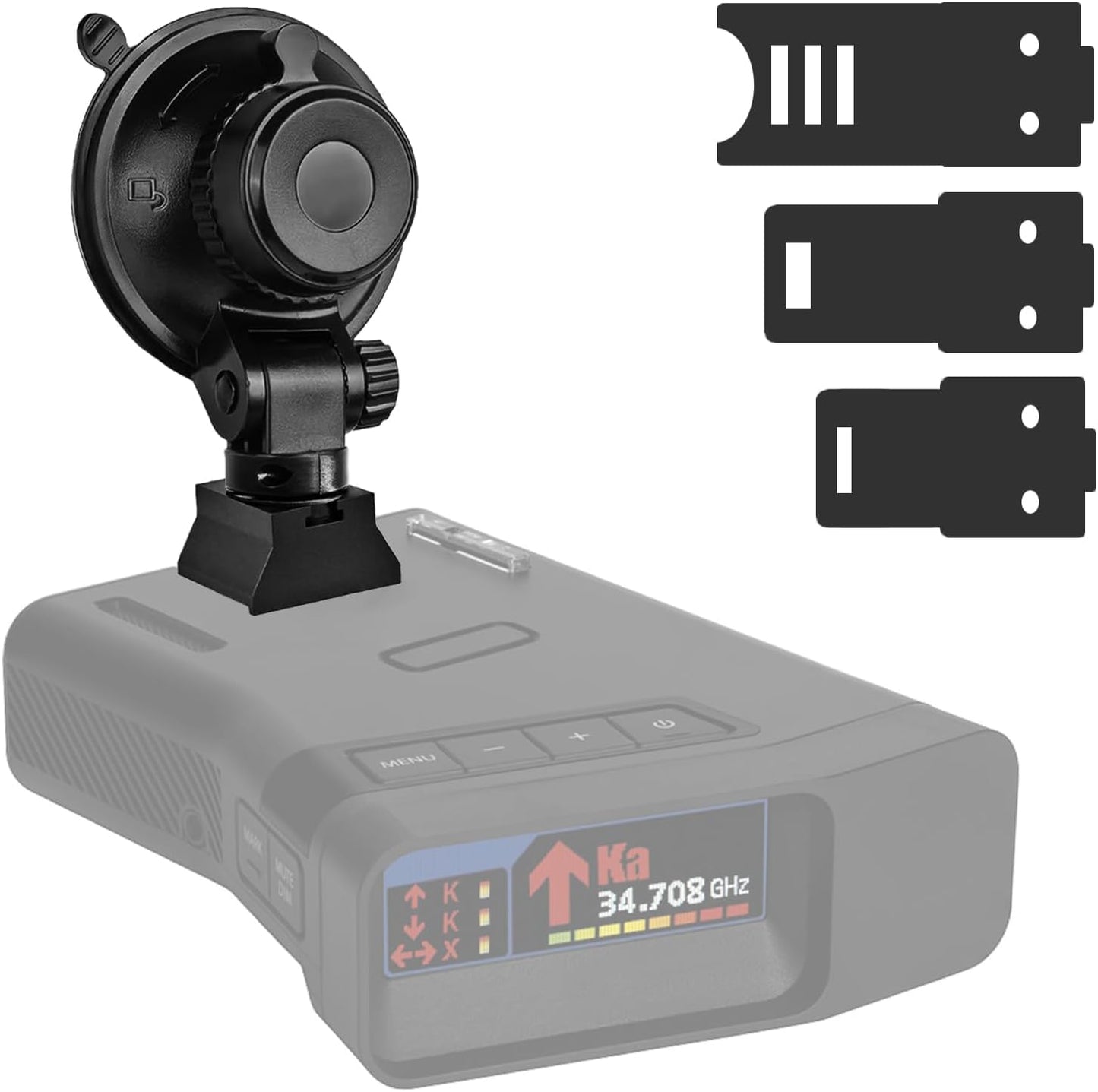 Xislet Radar Detector Mount for Car Truck Vehicle Sedan Windshield Super Suction Dash Cup Mount Compatible with Cobra RAD 380 450 480i Escort Passport 9500/R1 R2 R3 R4 R7 DFR5 DDR7