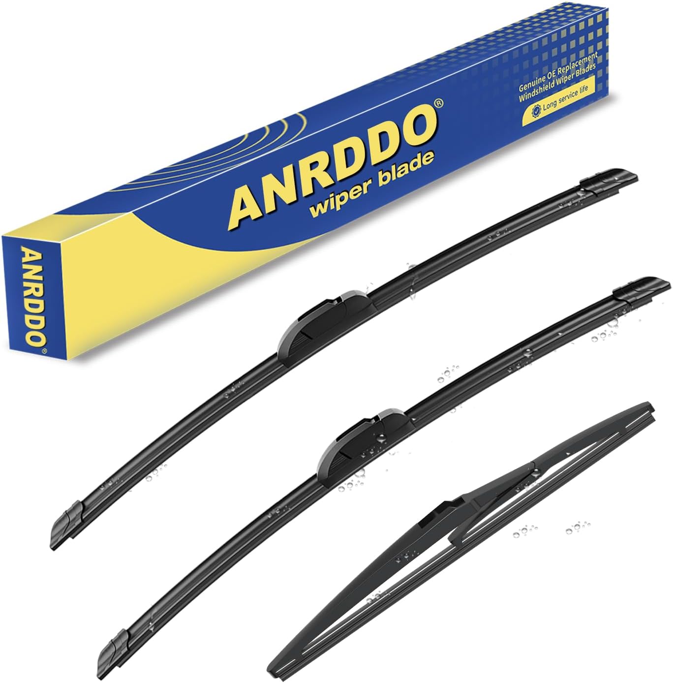 3 wipers Replacement for 2009-2018 2019 2020 Dodge Journey, Windshield Wiper Blades Original Equipment Replacement - 24"/19"/12" (Set of 3) U/J HOOK
