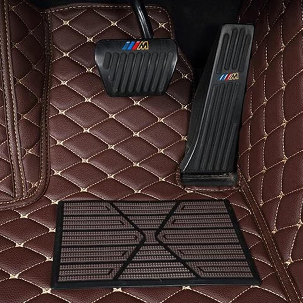 Custom All-Weather Protection Luxury Leather Floor Mats for Cars SUVs Trucks According Anti-Slip Leather Floor mats ﻿ (18,Yellow)
