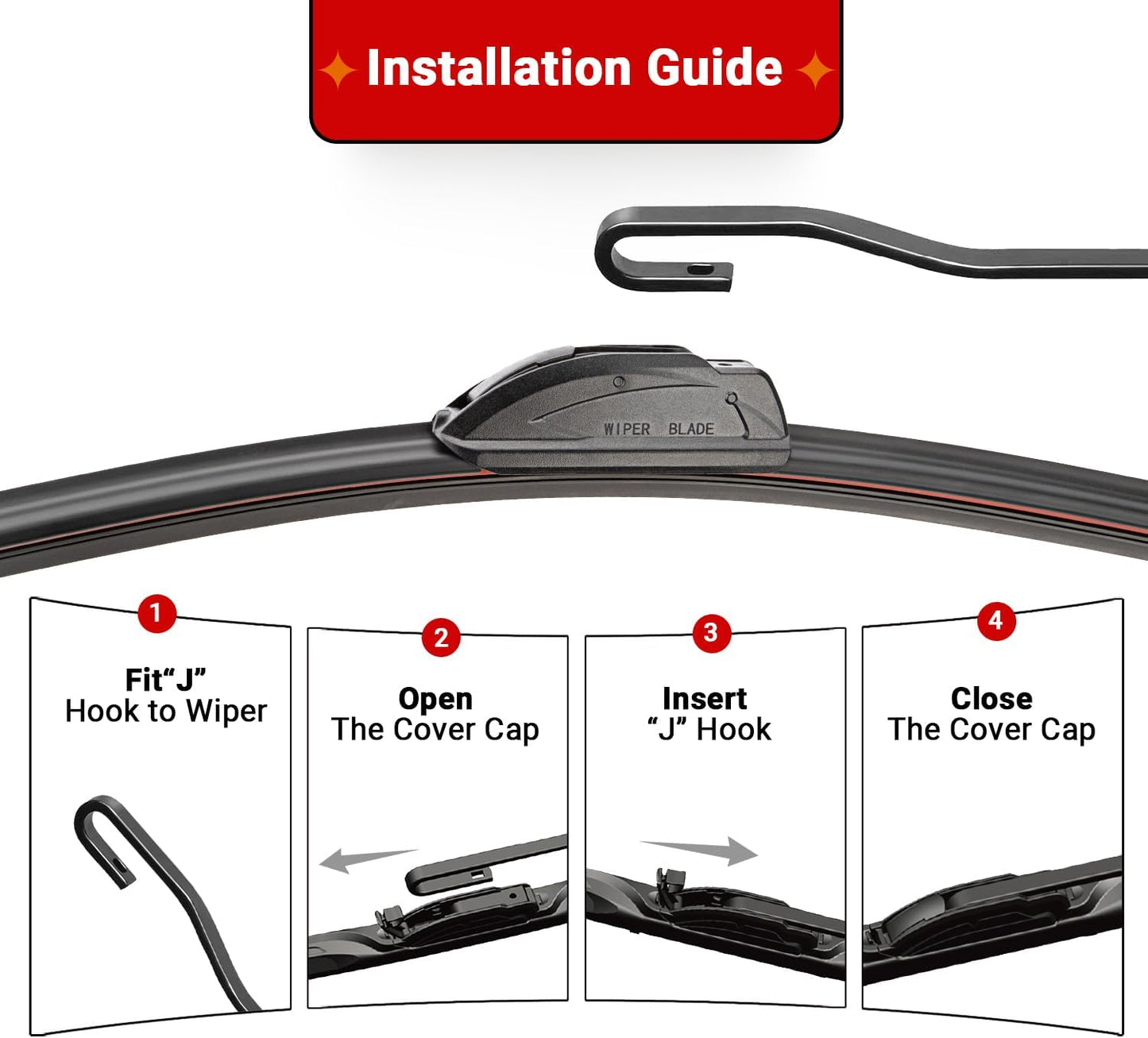 Windshield Wiper Blades Replacement for Cadillac XT5 2017 2018 2019 2020 2021 2022 2023 Original Factory Quality Front Rear Wipers Blade Set for My Car - 24" 20" 11" (Pack of 3)