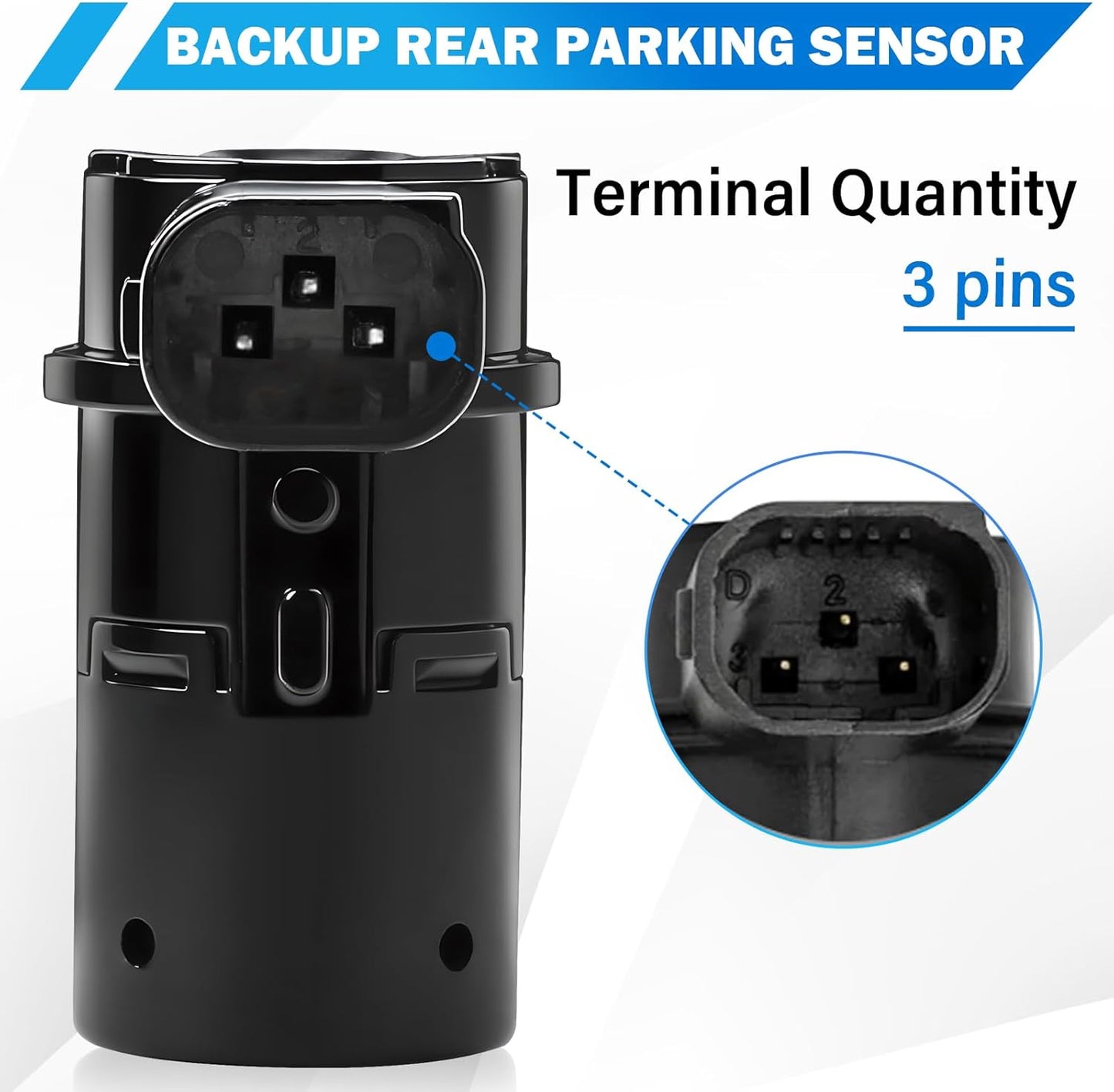 4 Pack Backup Rear Parking Aid Assist Sensor Compatible with Ford F150 F250 F350 E-150 E-250 Escape Explorer Lincoln Mercury Mariner Mountaineer - Replace# 684-029 3F2Z15K859BA 4F2315K859AA T36006