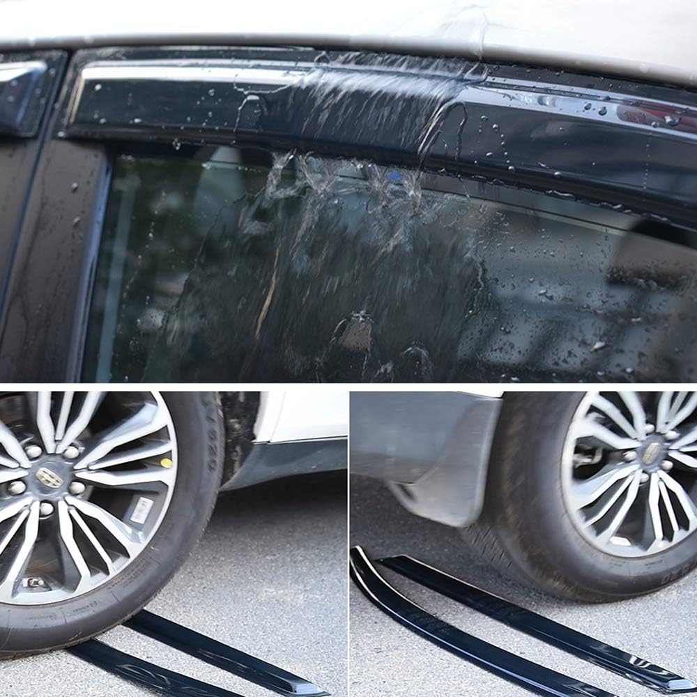 Rainproof Side Window Wind Deflectors for 2017-2024 GMC Acadia, Tape-on Sun Rain Guard Sets,Nice Looking Window Visors for Cars,Vent Deflector for 17-24 GMC Acadia