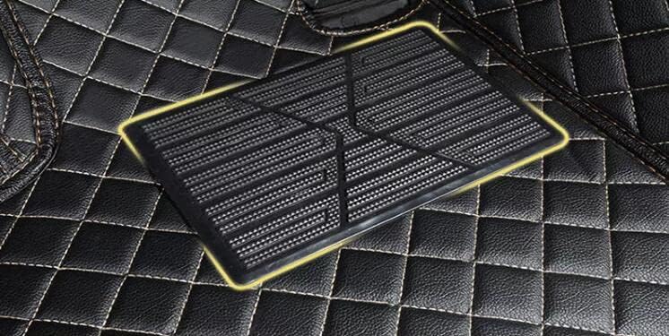Custom All-Weather Protection Leather Car Floor Mats for Cars Sedan SUV Sports Car Waterproof Floor Mat (All Black)