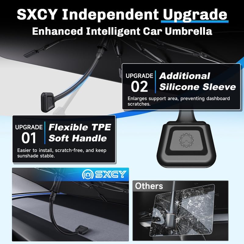 SXCY for 2025 Toyota 4Runner Windshield Umbrella Sunshade [Easier Foldable] for 2025 Toyota 4Runner Accessories 2025 4Runner Sunshade Umbrella 2025 4Runner Windshield Umbrella Shade