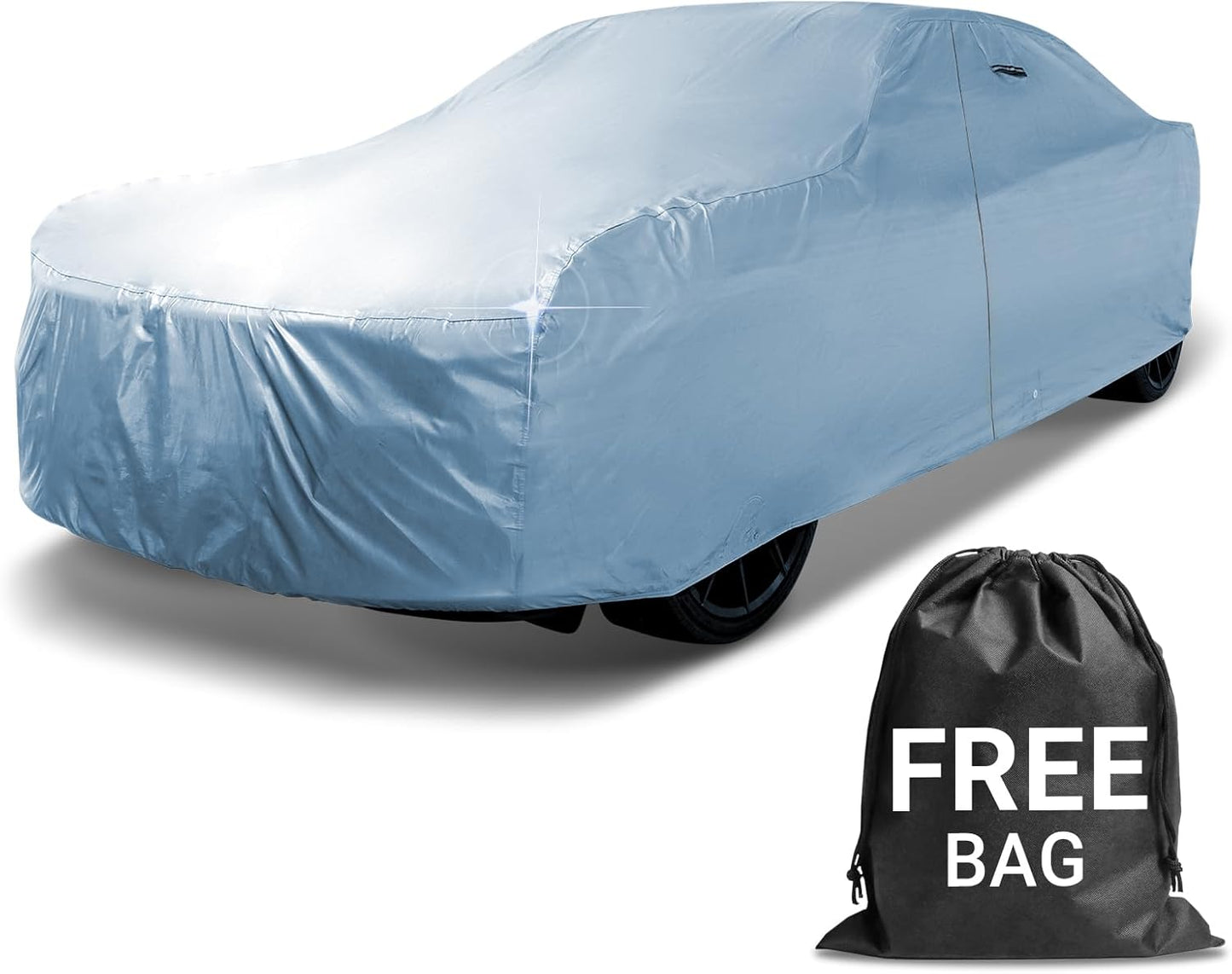 iCarCover 18-Layer Car Cover Waterproof All Weather, Premium Quality Car Covers for Automobiles, UV Protection, Z3, Z4, Crossfire, Solstice, Miata MX-5, Fits 155-163 Inches