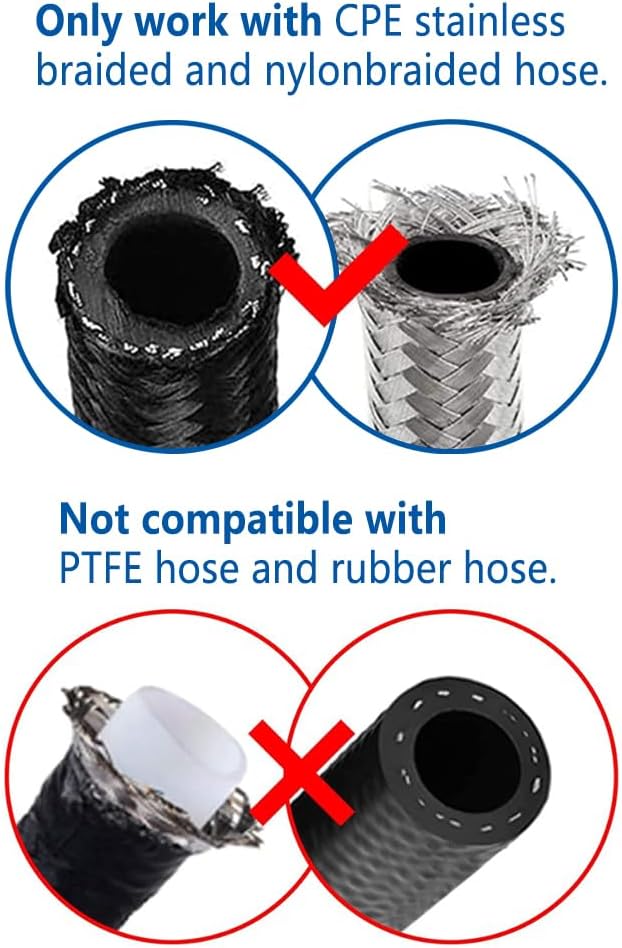 LokoCar 10AN Hose End Fitting 45 Degree Swivel For CPE Braided Hose Black 2Pcs