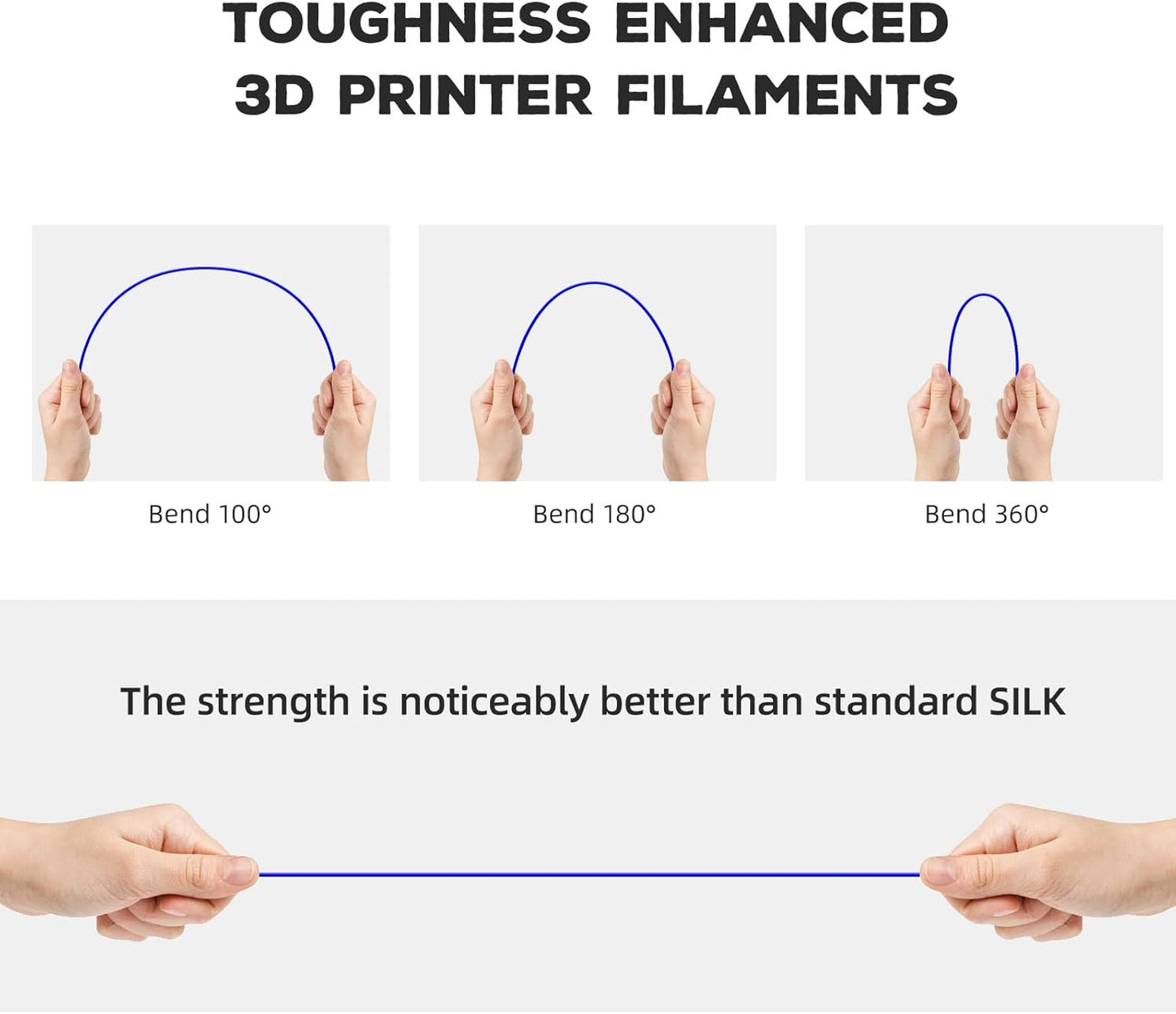 FLASHFORGE PLA Filament 1.75mm, 3D Printer Filament 1kg (2.2lbs) Spool, Dimensional Accuracy +/- 0.02mm, 3D Printing Filament Easy to Use and Fits for Most FDM 3D Printers (Blue)