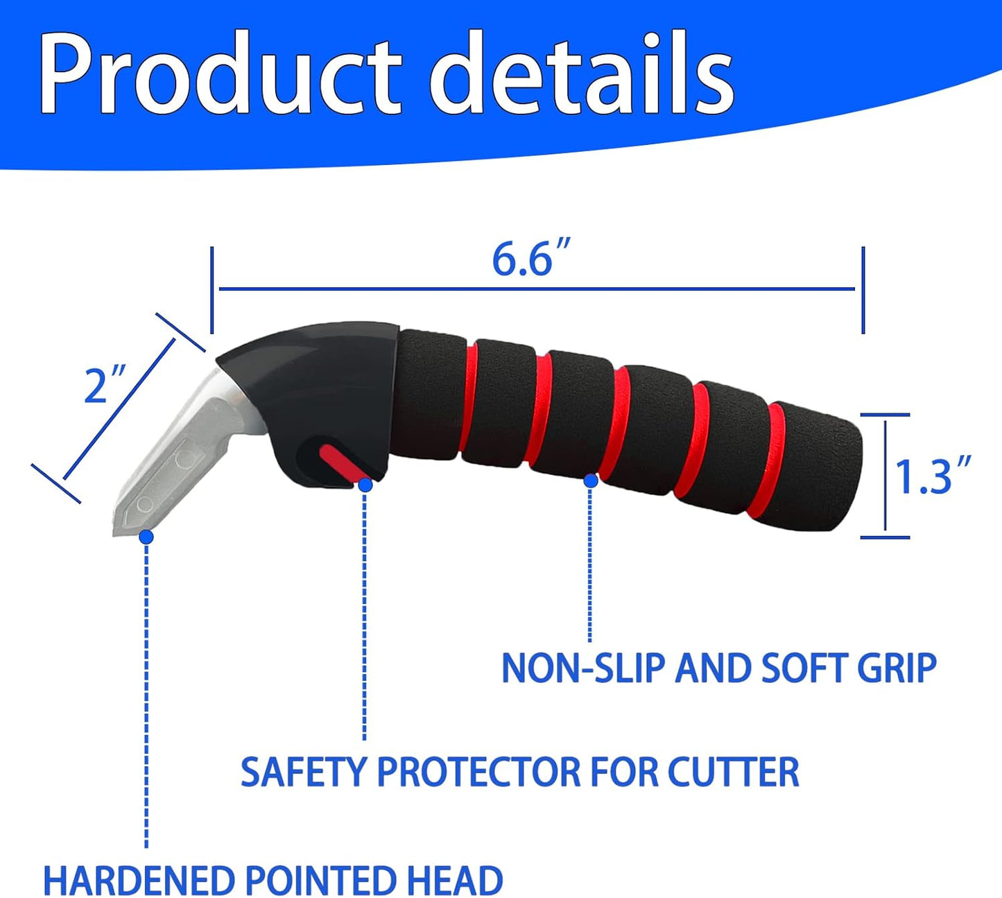 2Pack Car Door Handle for Elderly Car Handle Assist Support Multifunction Handle for Elderly and Handicapped (Red)