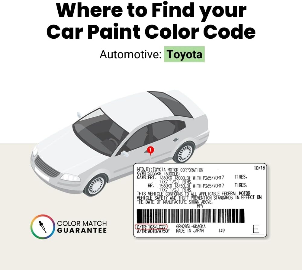 TouchUpDirect 1F9 Slate Metallic Compatible with Toyota Exact Match Touch Up Paint Brush - Platinum Kit