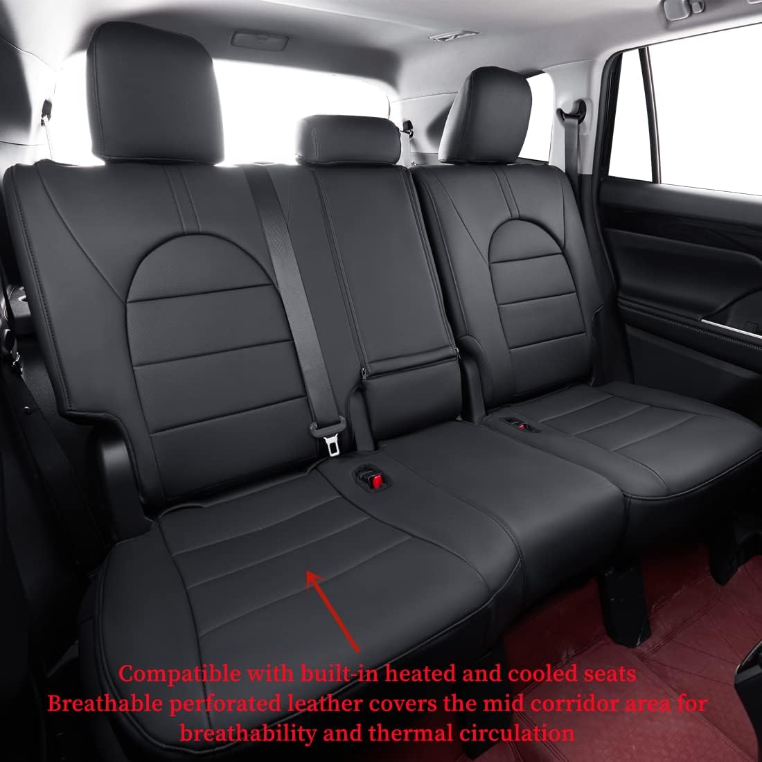 coverdream Custom Seat Covers Compatible with Select Toyota Camry SE,SE Sport,XSE 2012 2013 2014 2015 2016 2017 Models - Leatherette (Black,Full Set)