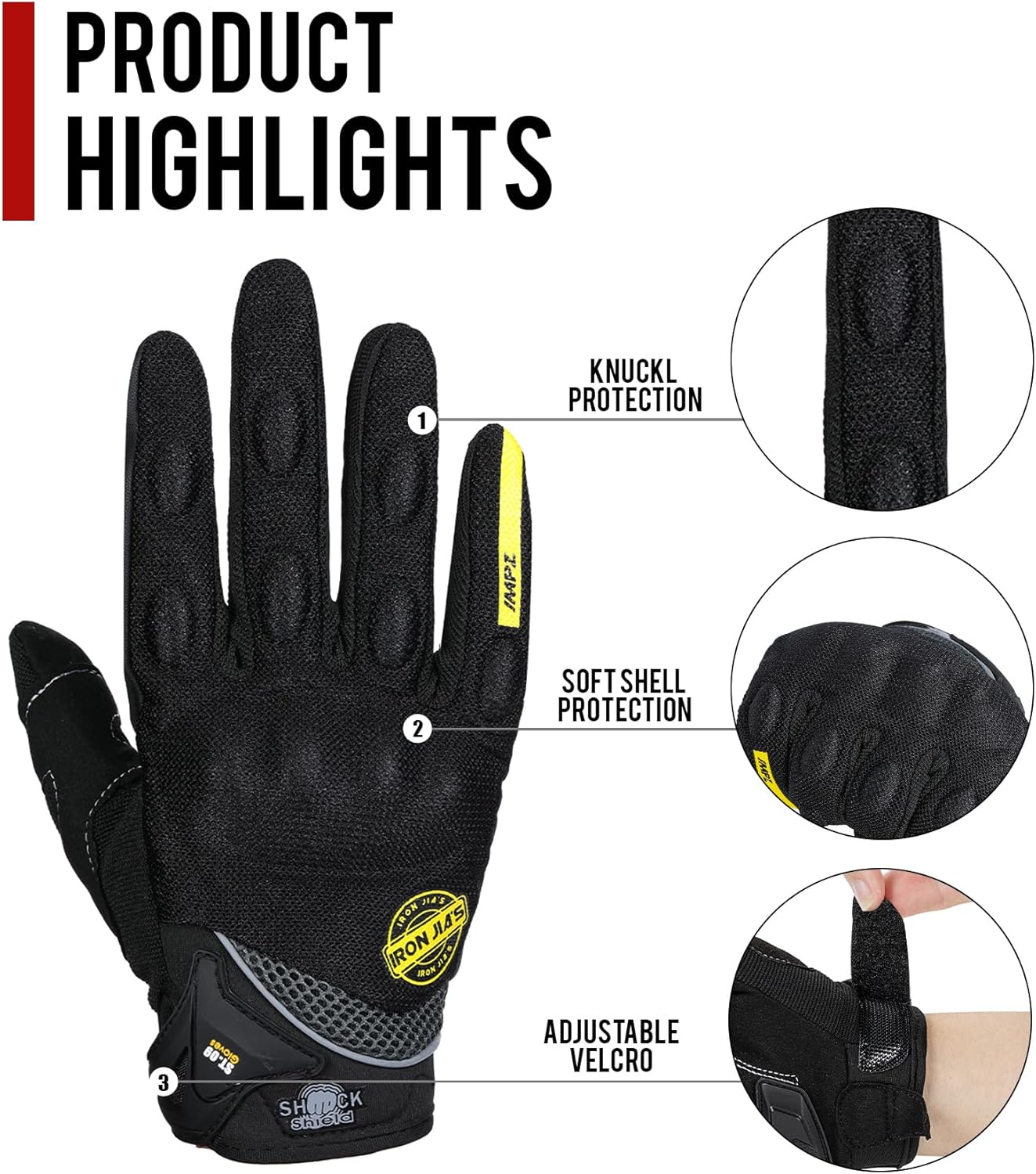 BORLENI Motorcycle Riding Gloves Touch Screen Full Finger Glove Motocross Road Racing Bike Outdoor Sports for Women Men