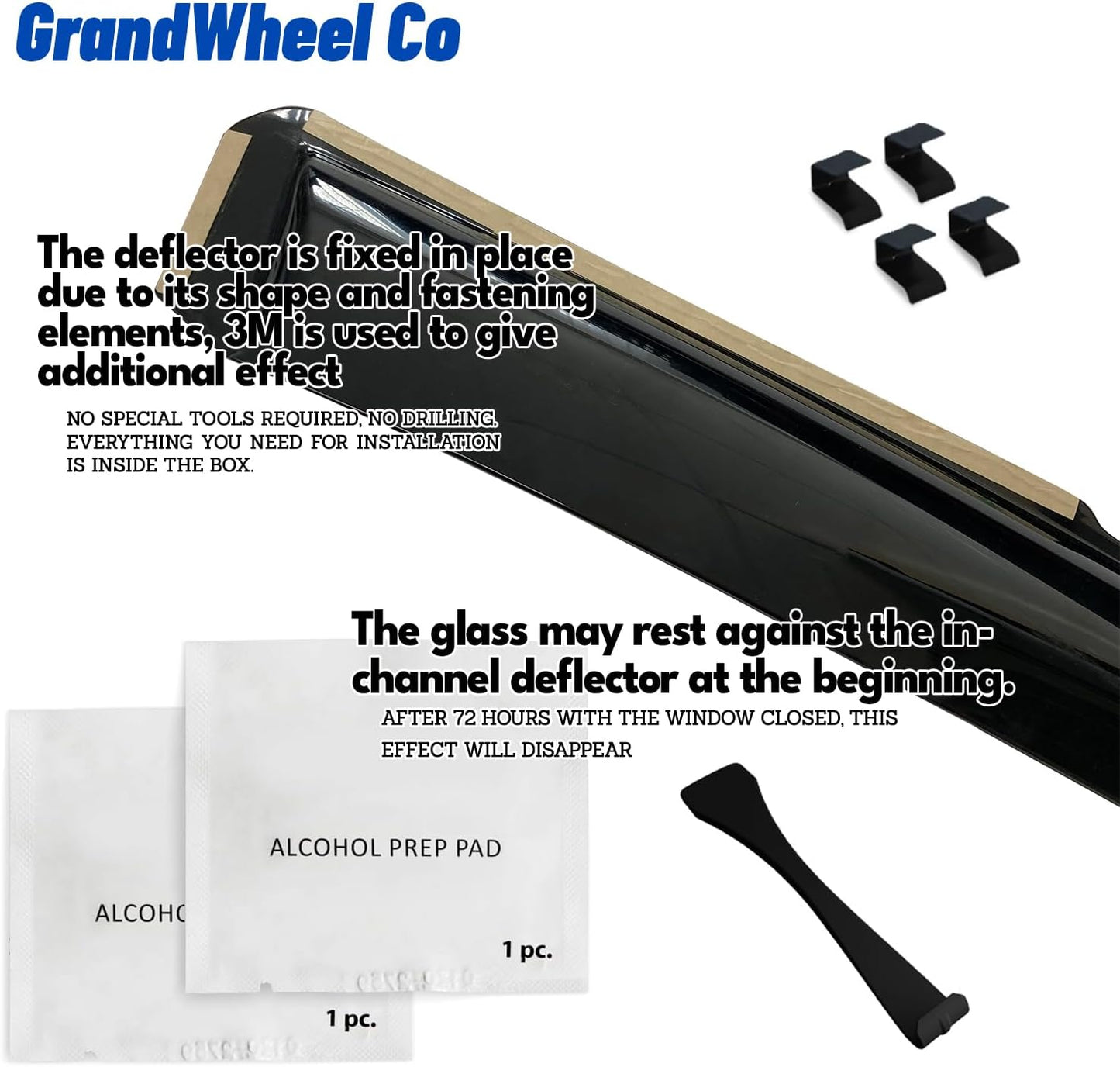 Window Deflectors Smoke Tinted in-Channel Side Window Vent Visor Deflectors Rain Guards Compatible with Chevrolet (Chevy) Tahoe/GMC Yukon 2015-2020 - 4pcs. GW0990