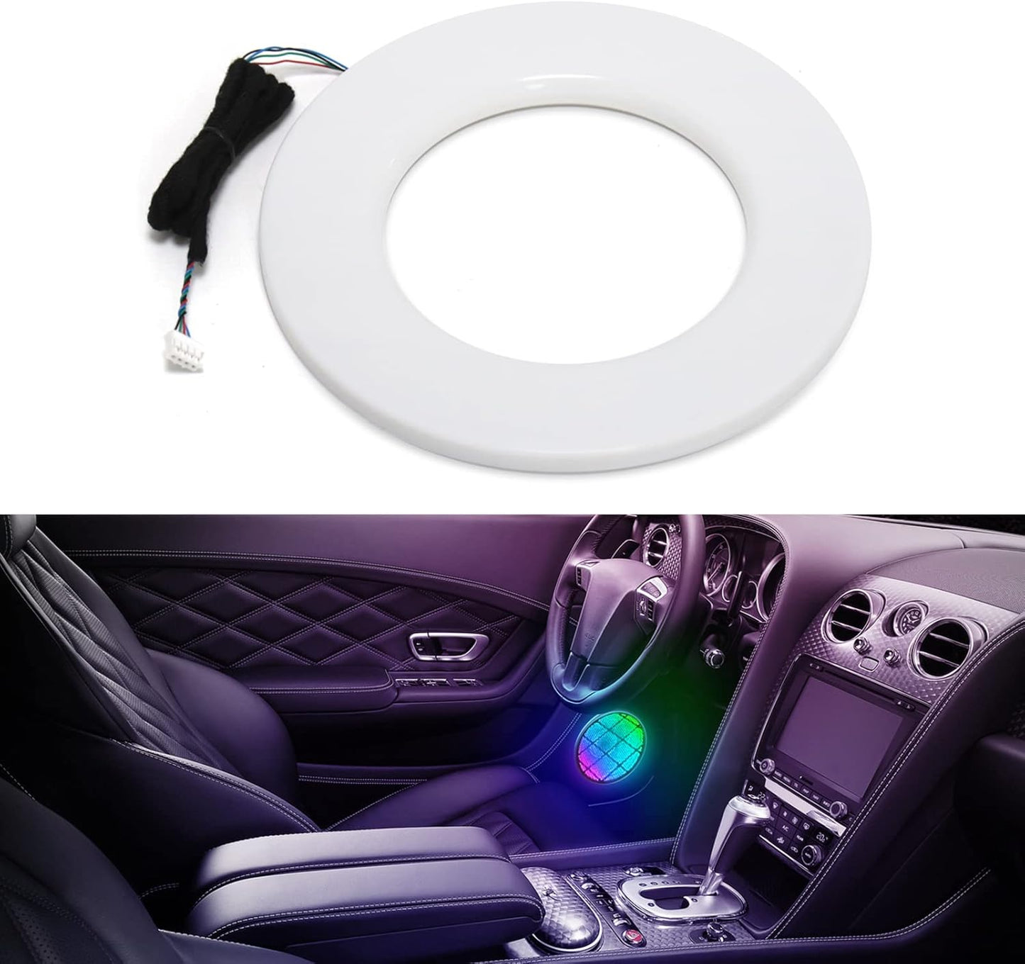 Dreamcolor Door Horn Light*1(5.9inch+ line 19inch*1), which fit for dreamcolor Main Controller Connects and sub-Controller kit (not Including), Not Applicable dreamcolor 5 in 1(Single Controller)