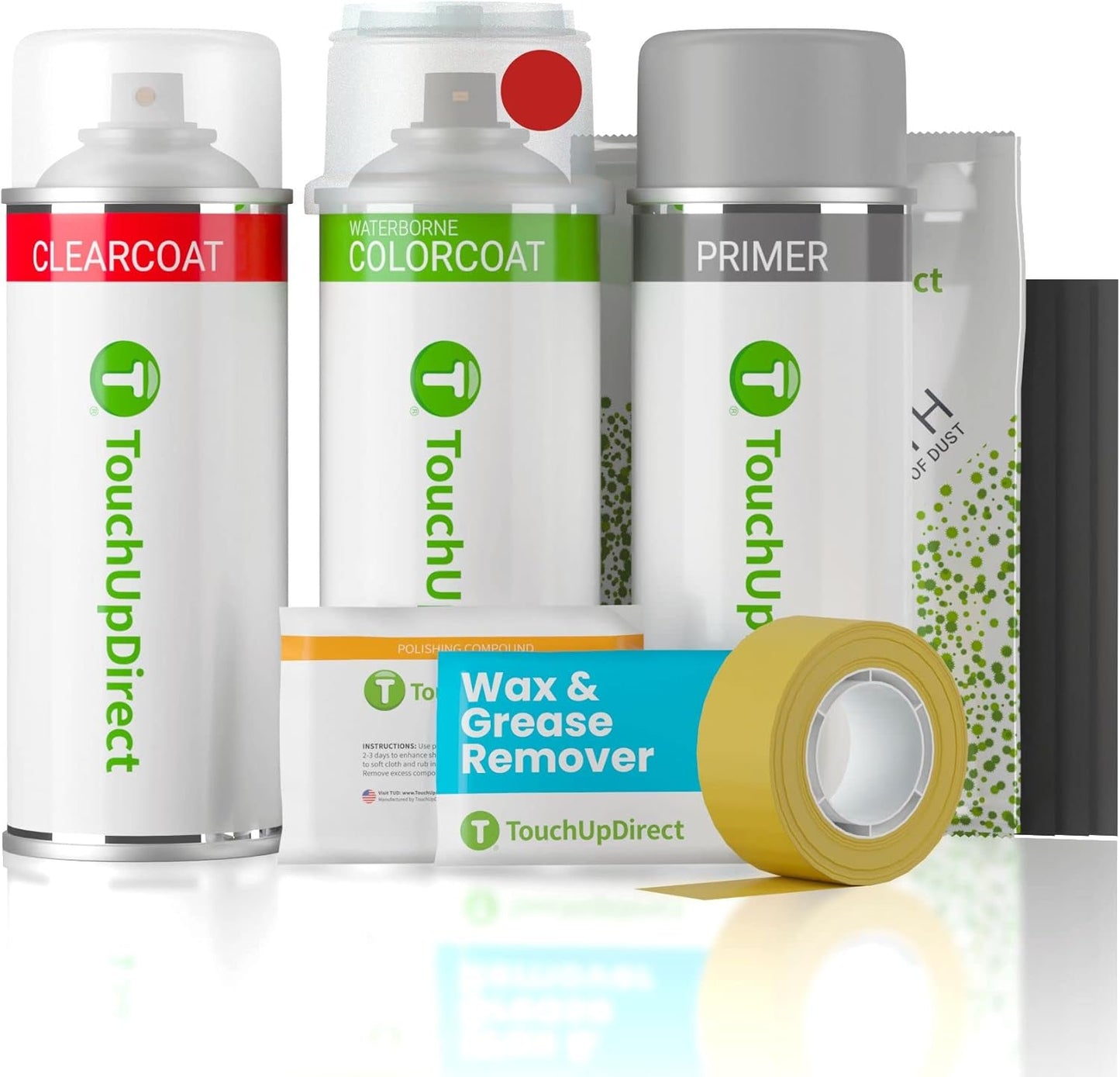 TouchUpDirect 3L5 Radiant Red Compatible with Toyota Exact Match Touch Up Paint Aerosol - Platinum Kit